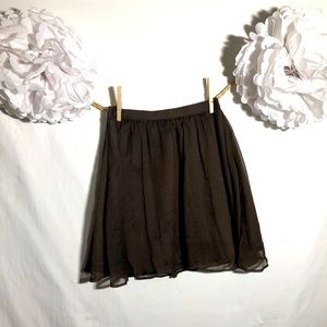 Gap Kids Coffee Ballerina Skirt W/ Sheer Overlay